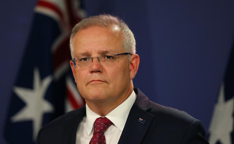 澳洲总理莫里森坚持对疫情的起源进行独立调查。 （图片来源： Don Arnold/Getty Images）
