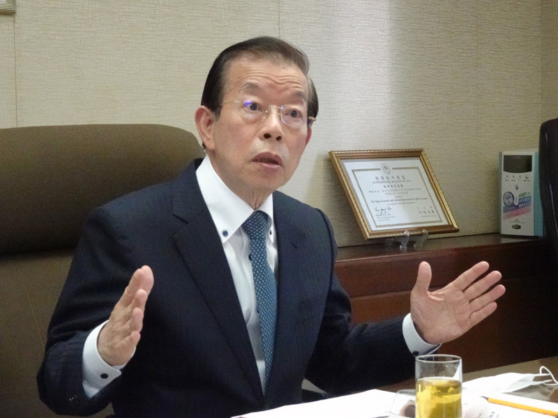 台湾驻日代表谢长廷。（图片来源：中央社）