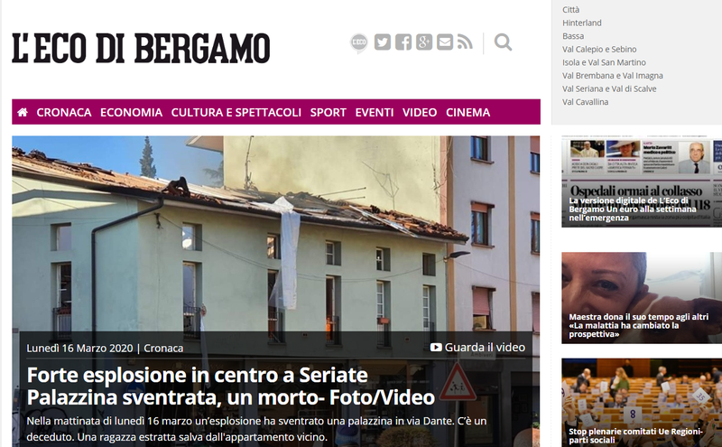 意大利贝加莫报网站。