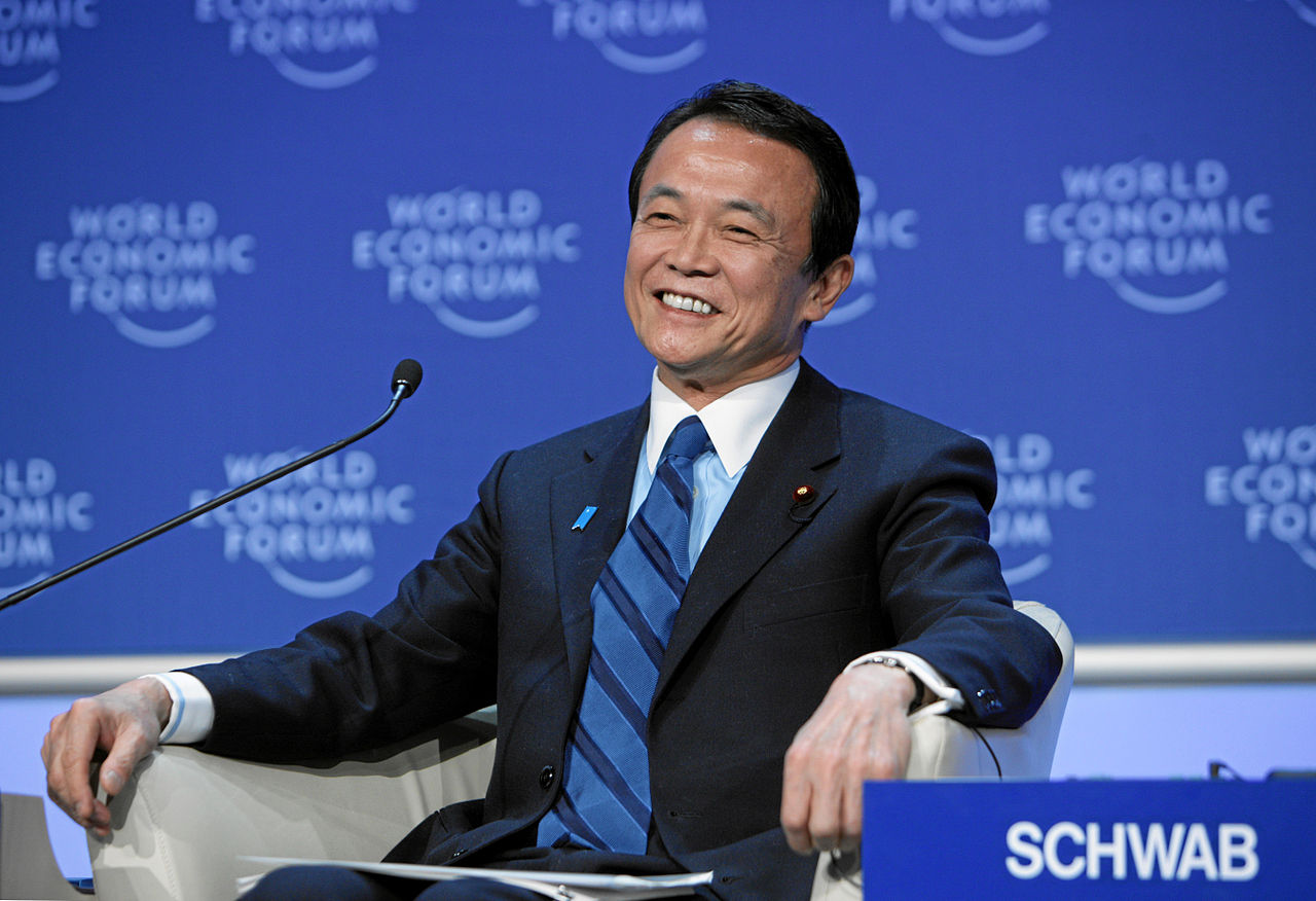 日本副首相麻生太郎。