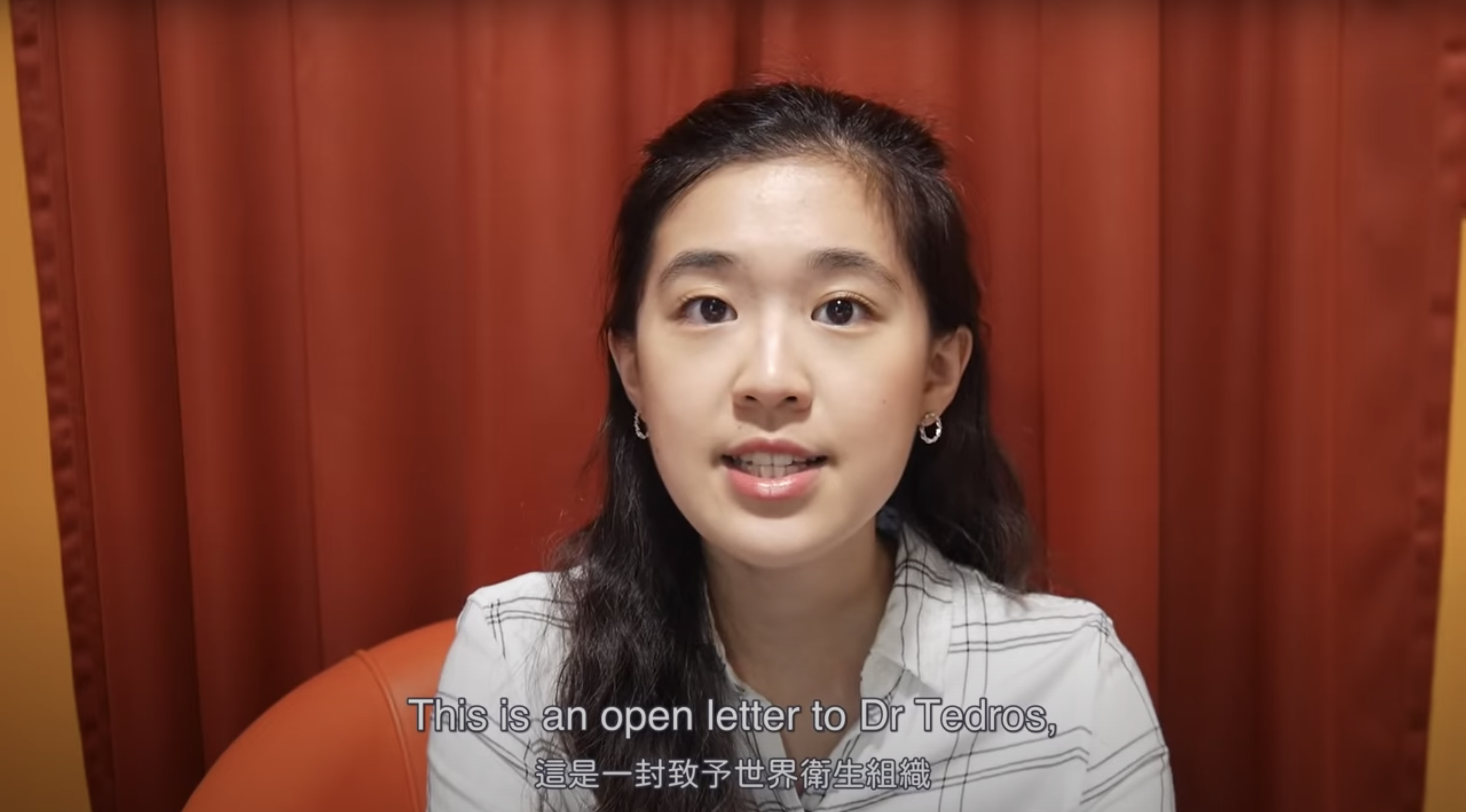 林薇录制影片要求谭德塞向台湾道歉 (图片来源：Youtube/Vivi Lin/影片截图)