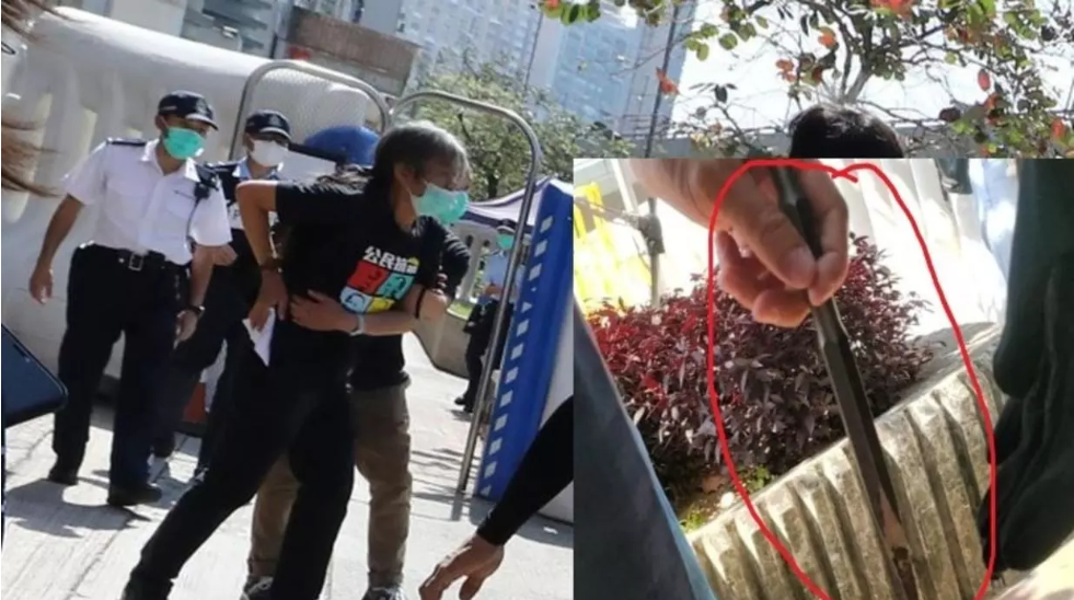 社民连副主席梁国雄遇袭。