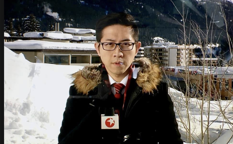 中国东方卫视驻白宫记者张经义（图片来源：脸书）
