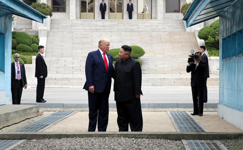 美国总统川普和朝鲜领导人金正恩
