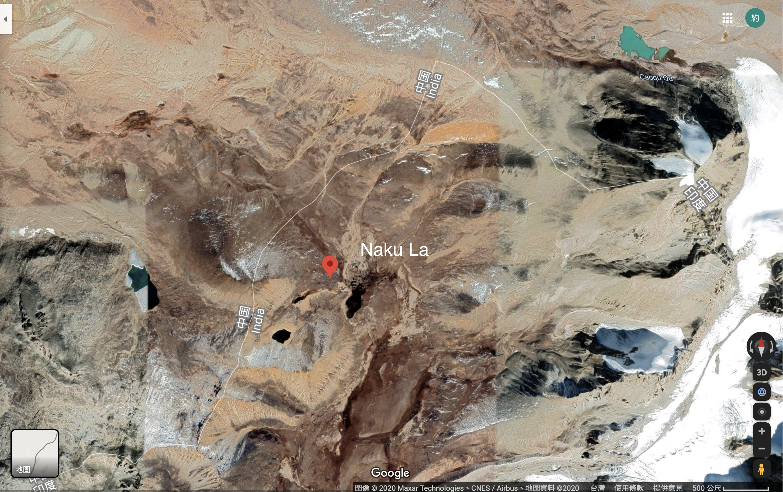 锡金邦北部的“Naku La”地区，该地紧邻中印边界。