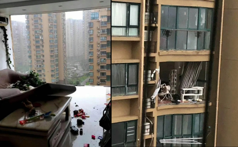 坠亡女子事发后家中一片狼藉