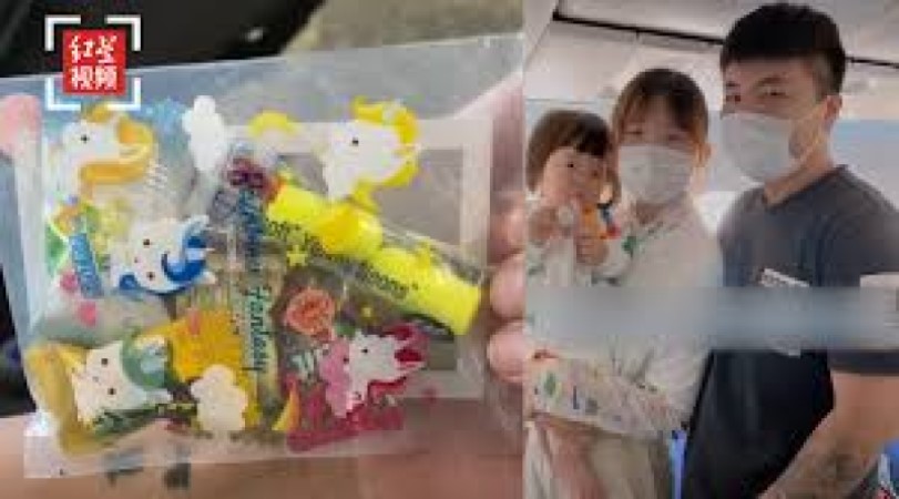 成都家长带孩子坐飞机为乘客准备暖心小礼物