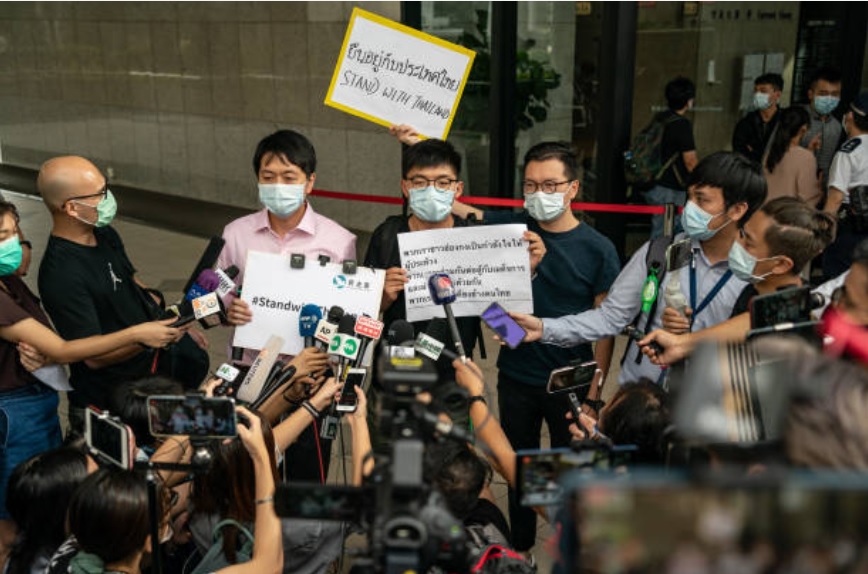 香港民主派人士声援泰国学运