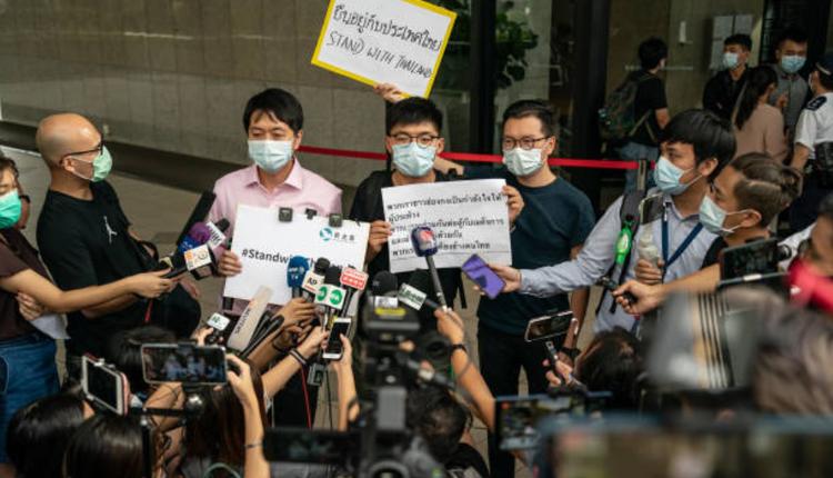 香港民主派人士声援泰国学运