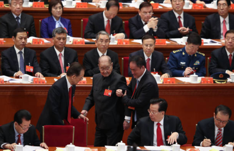 宋平参加中共十九大开幕式