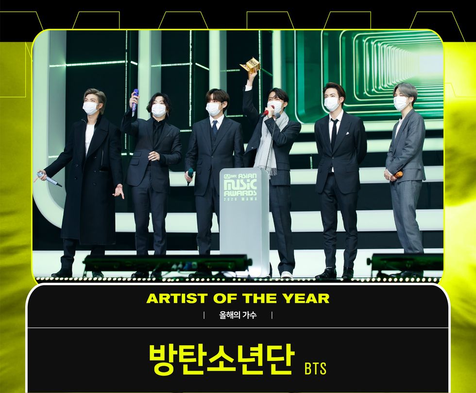 BTS防弹少年团包下2020 MAMA年度歌手等8项大奖