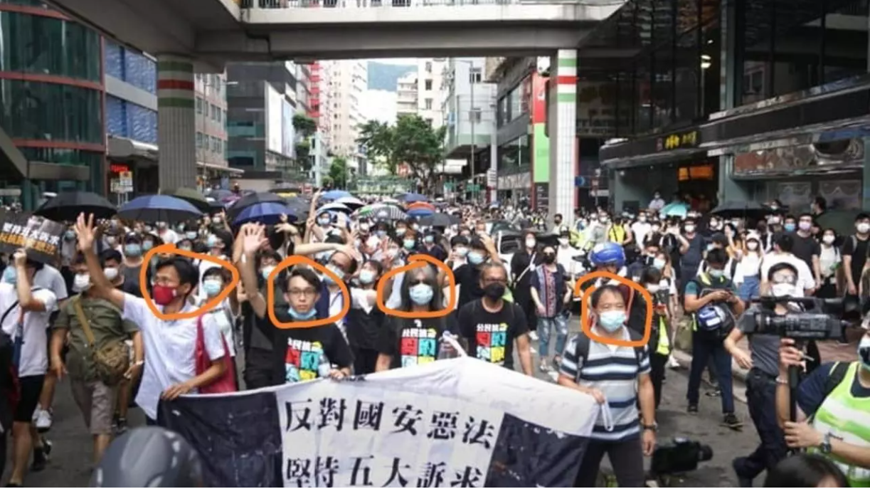 当日组织或参与7.1游行的社运人士被捕(陈皓桓FB照片)
