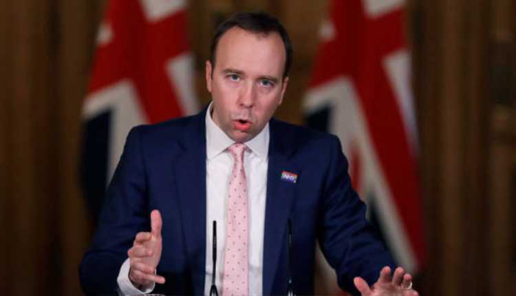 英國衛生大臣漢考克（Matt Hancock）