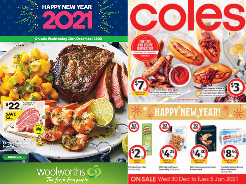 Coles与Woolworth的半价商品