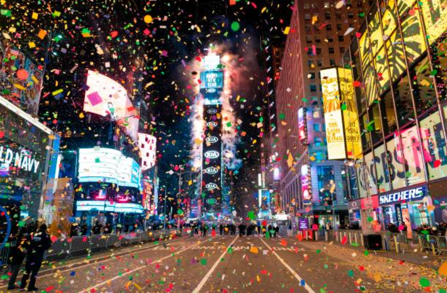 2020纽约时代广场跨年活动