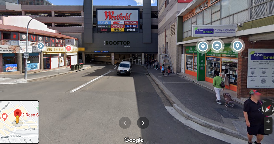 事故地点Rose St
