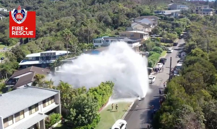 悉尼一处主要供水管爆裂
