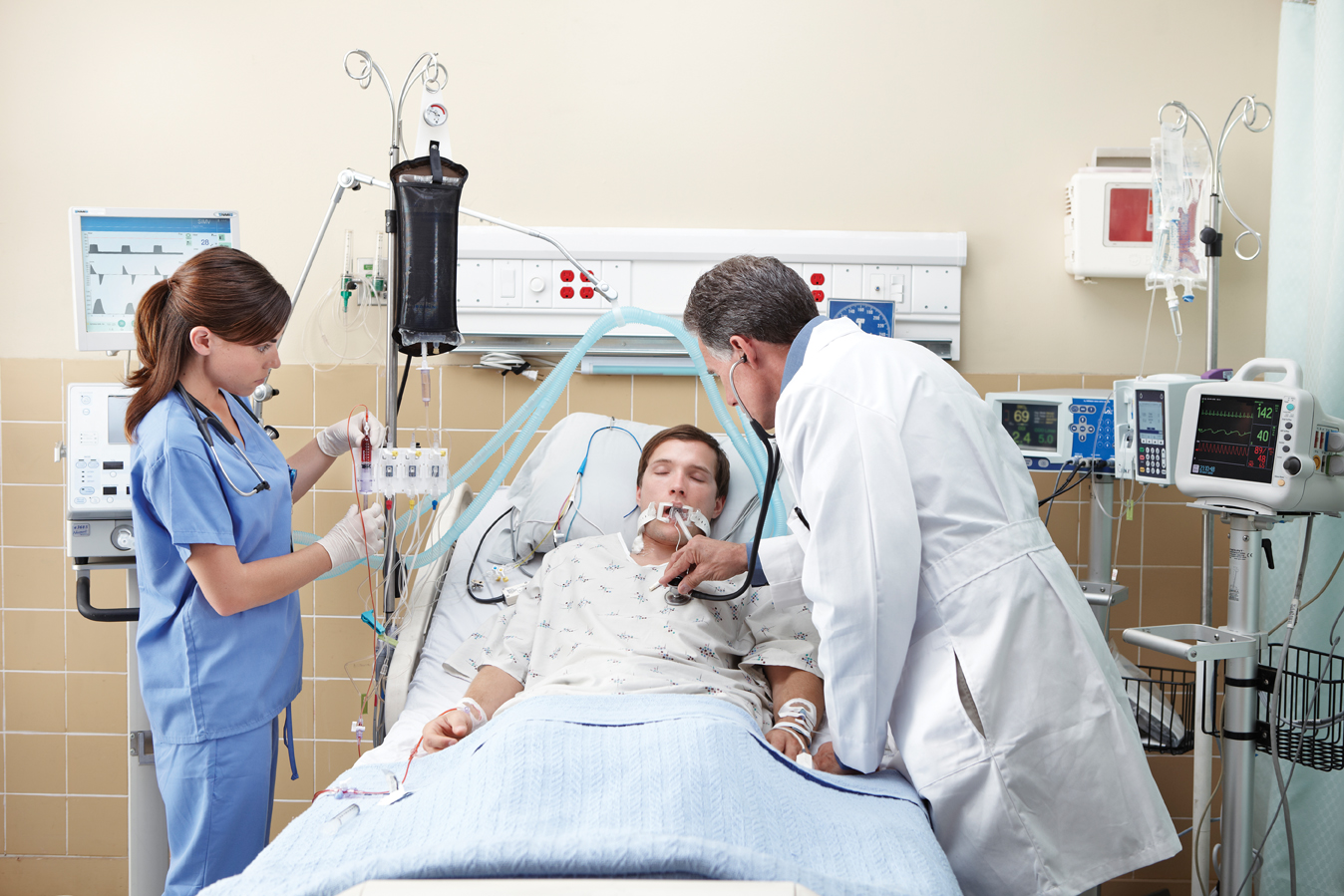 英国, NHS, 医院, ICU