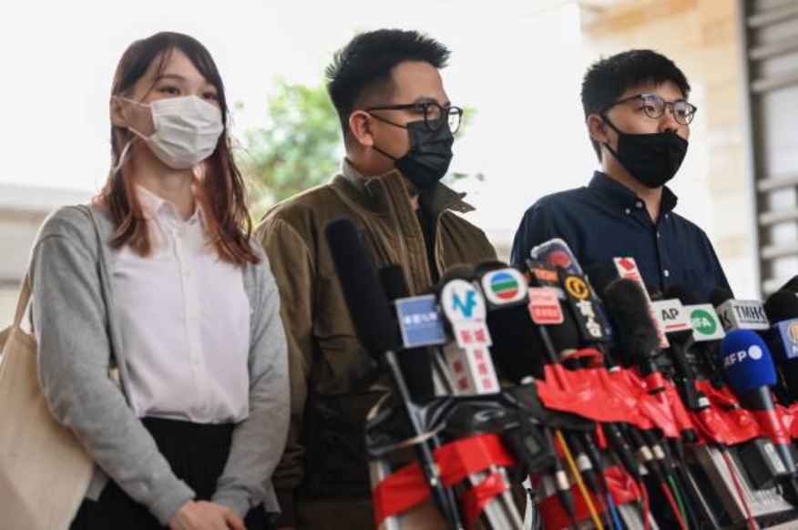 黄之锋、林朗彦及周庭