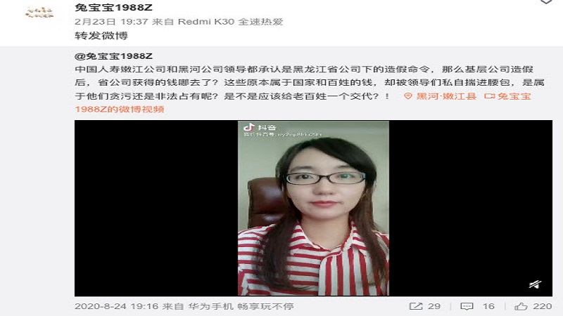 中国人寿员工实名举报公司总经理长期大量造假