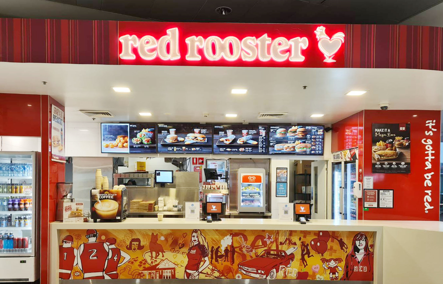 red rooster, 快餐店