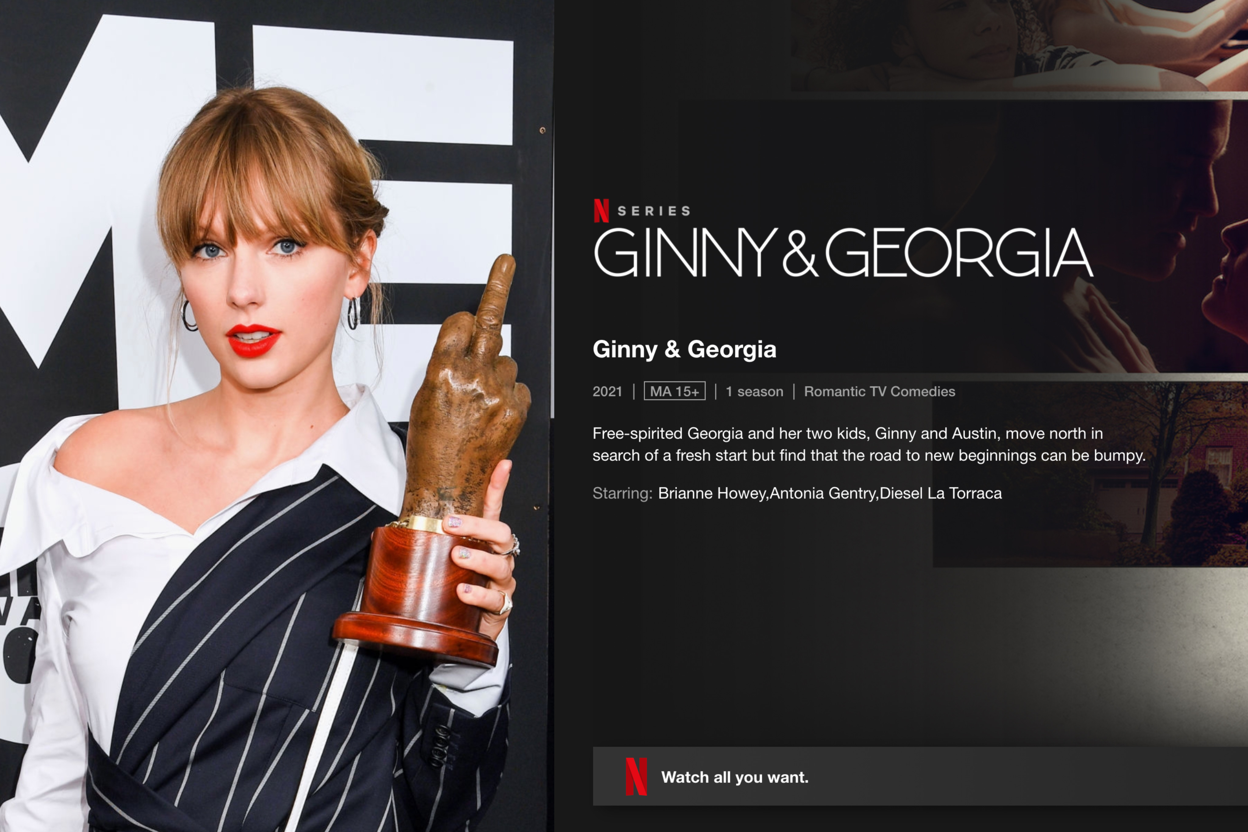 霉霉发文怼Netflix新剧《金妮与乔治娅》（Ginny & Georgia Season）