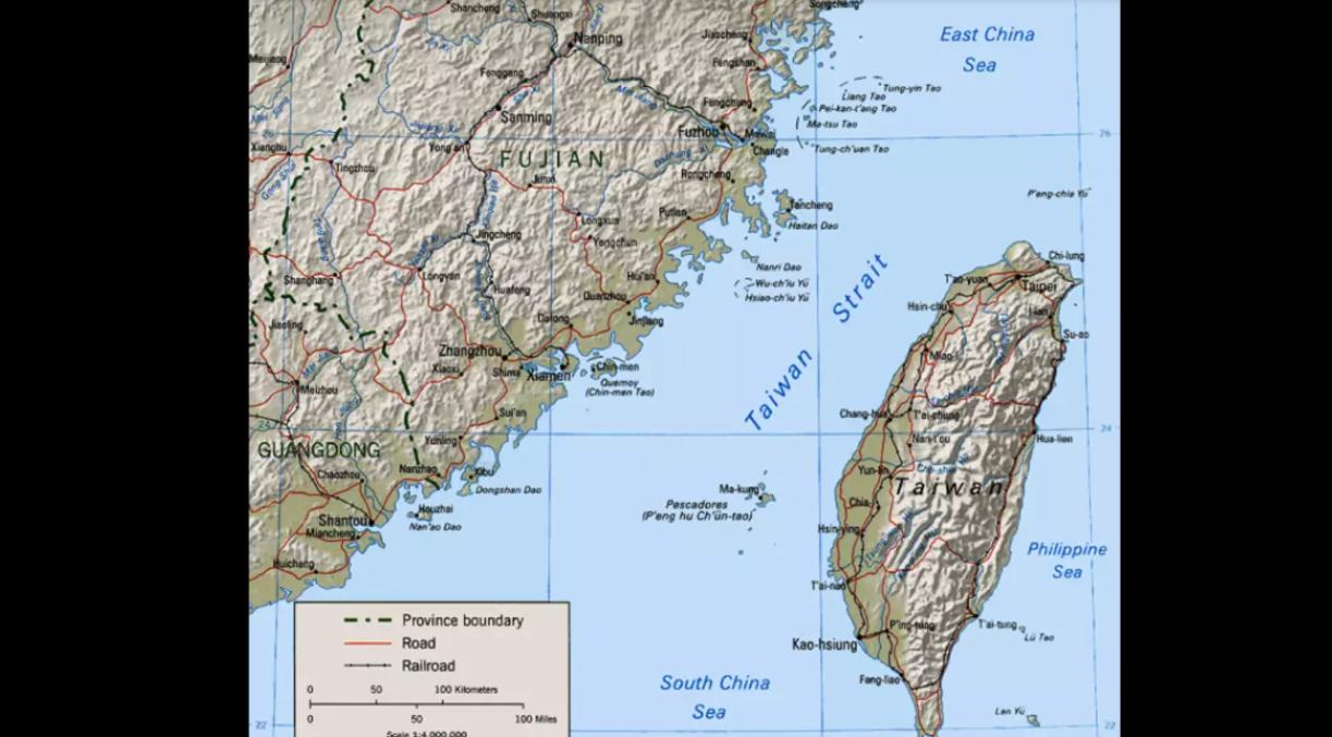 图为台湾海峡