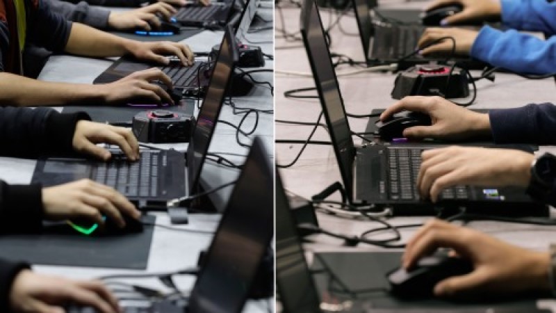 图为中国网友正在上网。