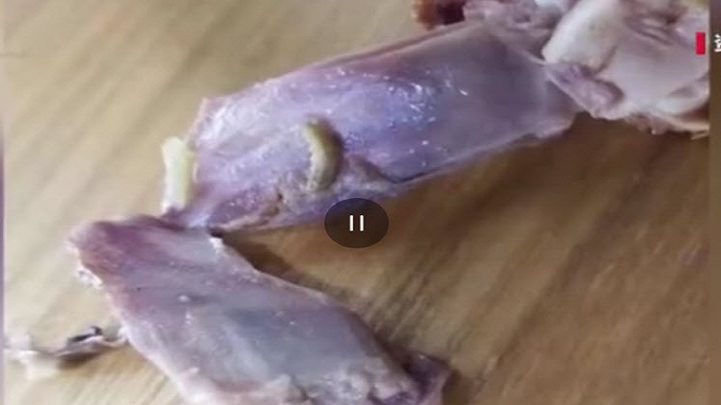 烤鸭中吃出蛆 安徽医大学生投诉食堂无门 上网公开