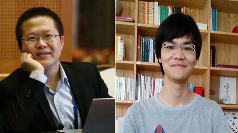 遭到逮捕的北京网站“端点星”志愿者陈玫（左）与蔡伟（脸书截图）