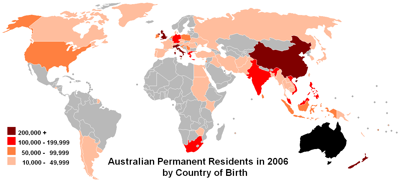 2006年的澳大利亚公民出生国图像