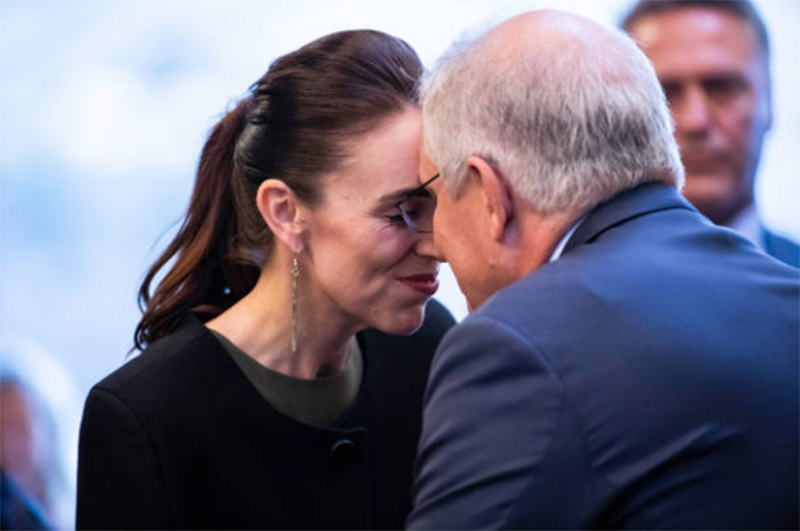 莫里森与新西兰总理Jacinda Ardern