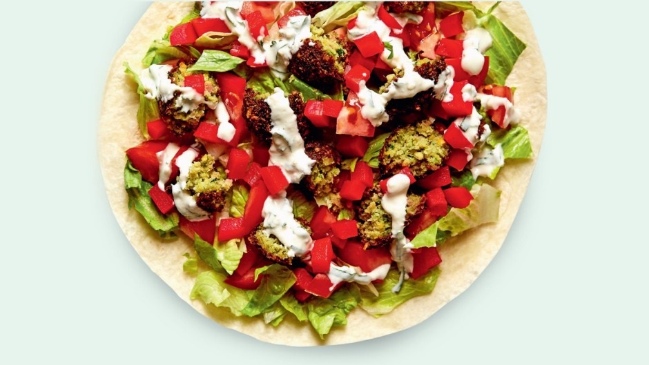 午餐，美食，Falafel wrap