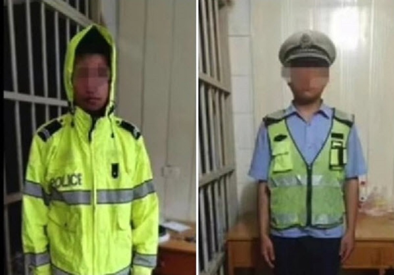 假交警拦警车拟罚款  河南4男子智商堪忧