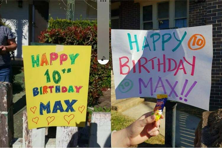 Summer Hill地区民众祝福Max十岁生日快乐