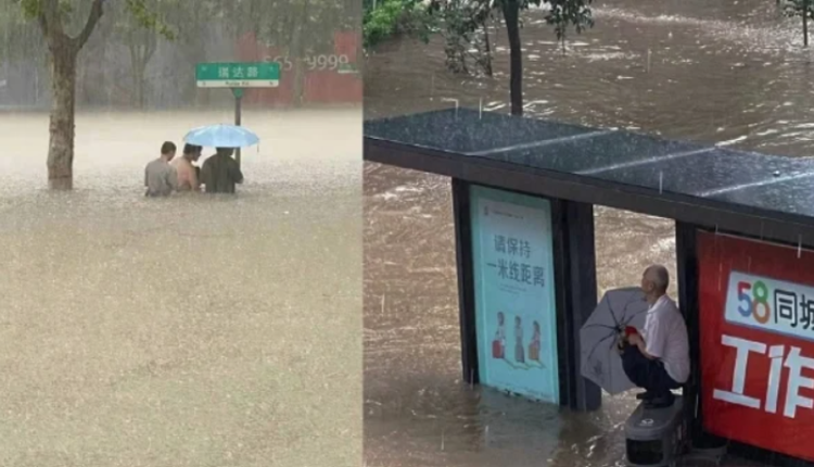 鄭州暴雨內澇嚴重（圖片來源：微博）