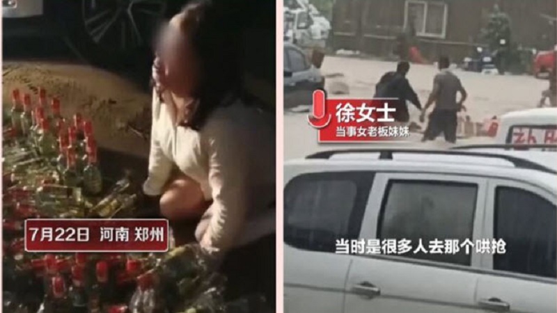 郑州水灾的人生百态 有人趁火打劫 有人奋勇救人