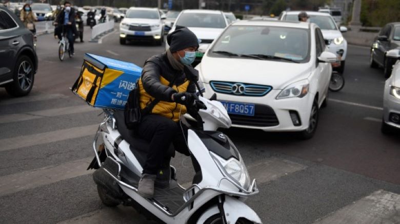 中国随处可见的外卖小哥