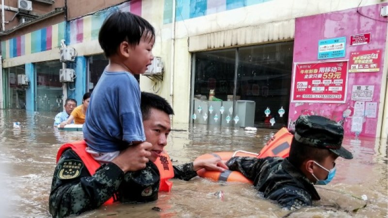 8月12日，中國湖北省隨州市遭遇洪災