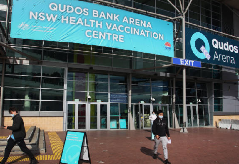 澳洲疫情，Qudos Bank Arena体育场，疫苗接种中心