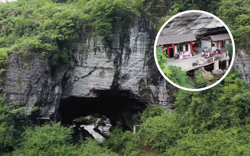 天然山洞建房子