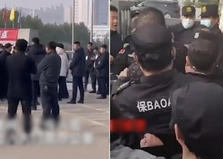 10月18日凌晨，大约150名身分不明人士突然闯入中国陕西服装工程学院