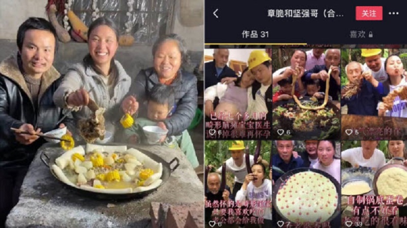 网红夫妇分享农村生活被揭造假 称全家都是演员