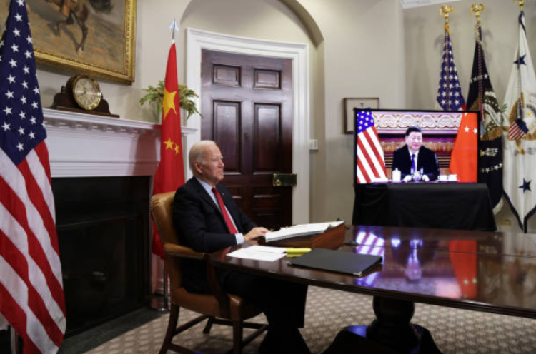 拜登与习近平举行视讯会议