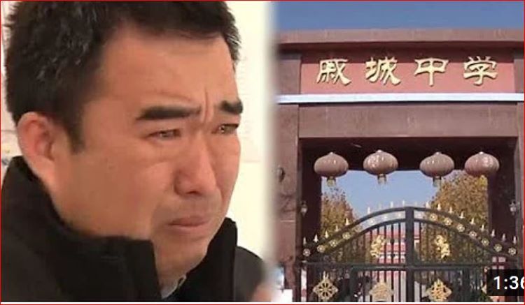 趙崗鎮戚城中學校長哭訴：換不了送餐公司