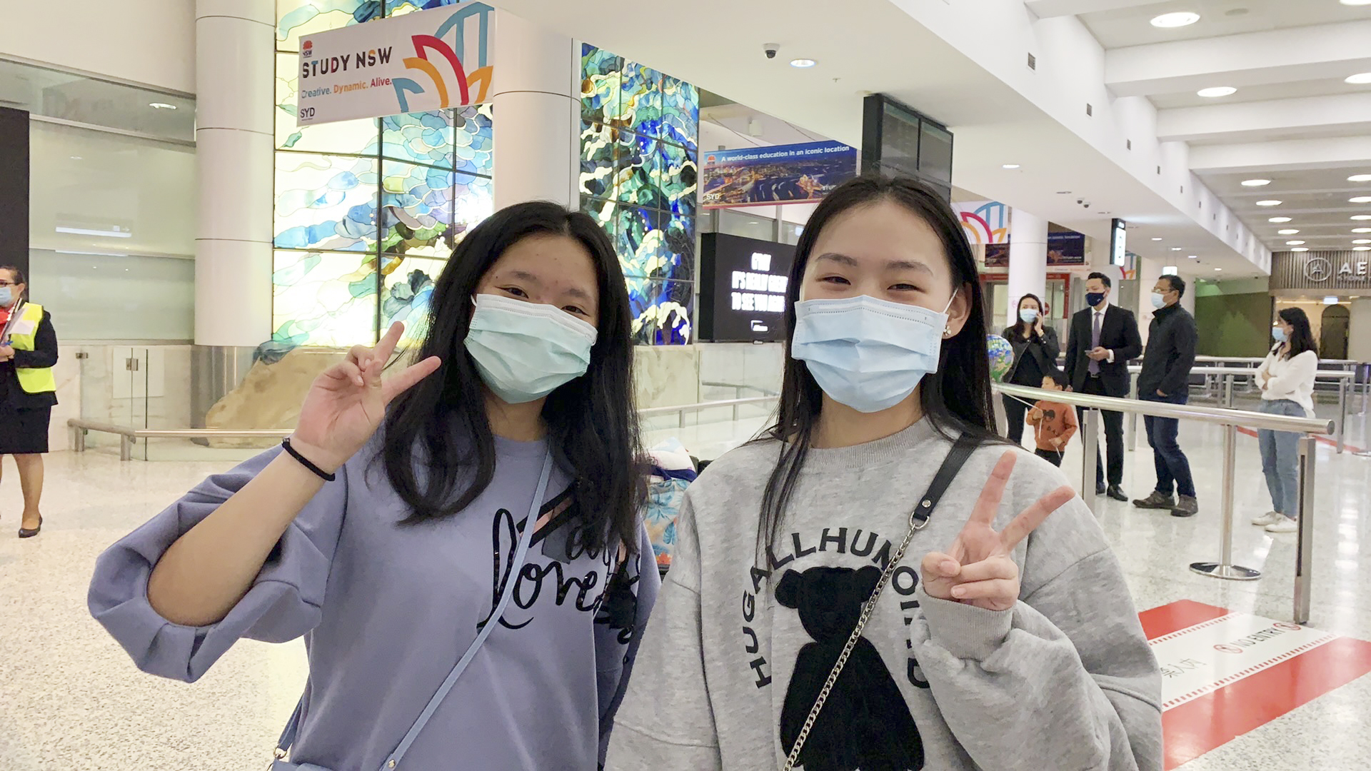 悉尼飞机场 学生 留学生