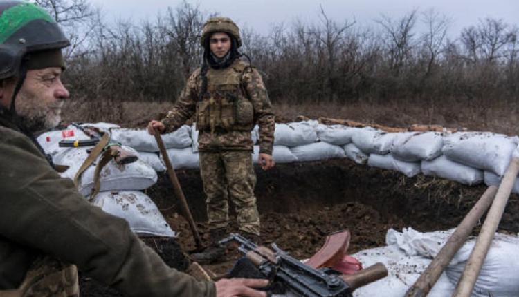 俄乌边境，乌克兰士兵