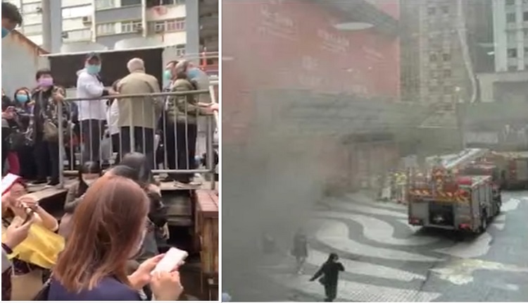 香港铜锣湾世贸中心三级大火