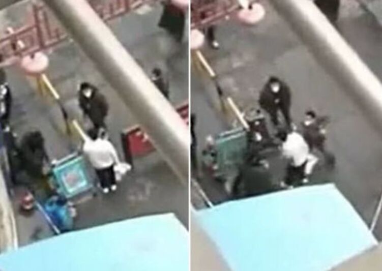 西安居民出门买馒头 遭防疫人员群殴