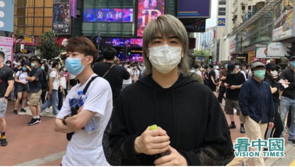 图为阮民安于2019年参加反送中运动